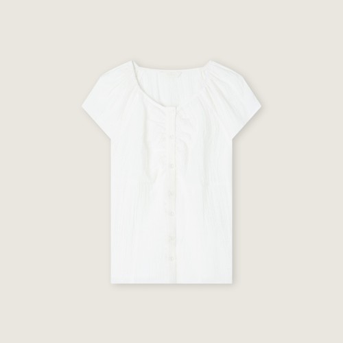 로엠 조직감 셔링 블라우스 RMBLF38RT9