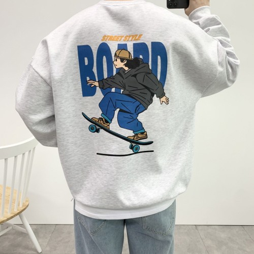 남자 맨투맨 오버핏 봄 가을 겨울 프린팅 긴팔 후드티 티셔츠 빅사이즈