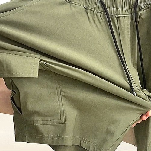 남자반바지 카고반바지 스판 5부 여름 밴딩 빅사이즈