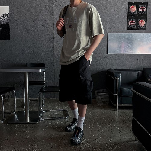 1+1 카고반바지 남자버뮤다팬츠 6부 나일론반바지