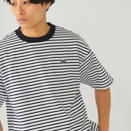 라코스테 LACOSTE for BEAMS 빔즈 반팔 보더 스트라이프 남성 티셔츠