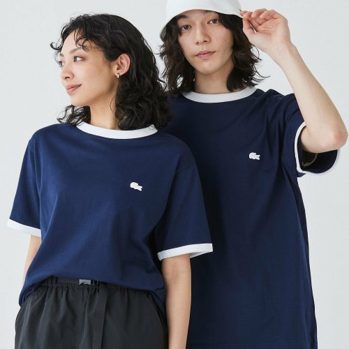 라코스테 LACOSTE 남성 여성 로고 반팔 링거 티셔츠 커플티 4컬러