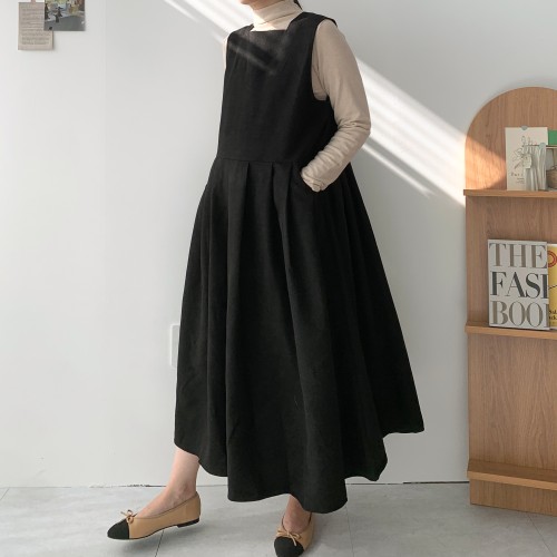 코듀로이롱원피스 77사이즈원피스 뷔스티에원피스