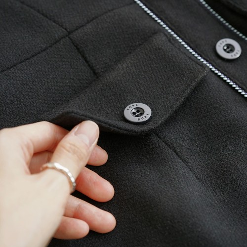 루드 울 스퀘어넥 뷔스티에 원피스 블랙 L23SFOP2BK