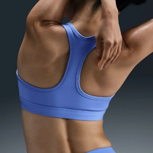 나이키 스포츠브라 스우시 브라탑 미디움서포트 블루, M