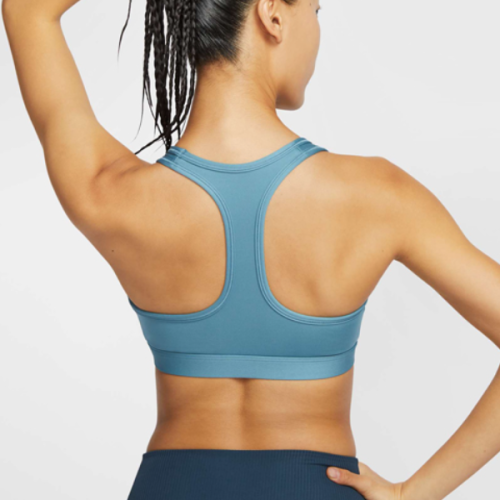 나이키 스포츠브라 스우시 브라탑 미디움서포트 스모키 블루, XL