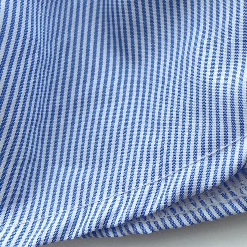 랩블라우스 블루 스트라이프셔츠 하객블라우스 링클프리셔츠