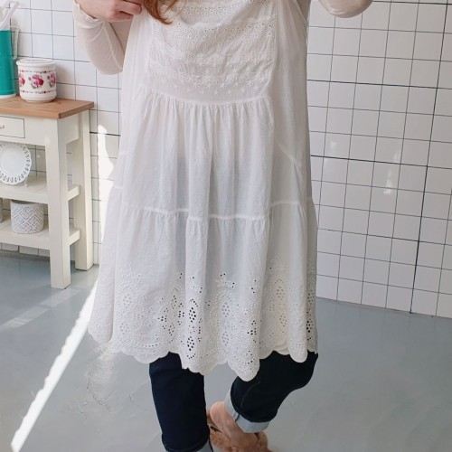 레이스 이너룩 끈 미니 원피스