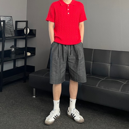 남자청반바지 남자7부청바지 버뮤다데님팬츠