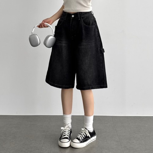 버뮤다 청반바지 키작녀청바지 데님버뮤다팬츠