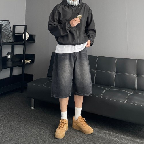 남자청반바지 남자7부청바지 버뮤다데님팬츠