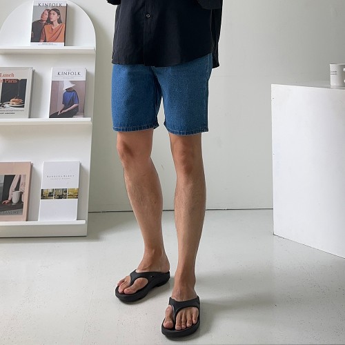 남자 반바지 빅사이즈 밴딩 데님 청 5부 반바지