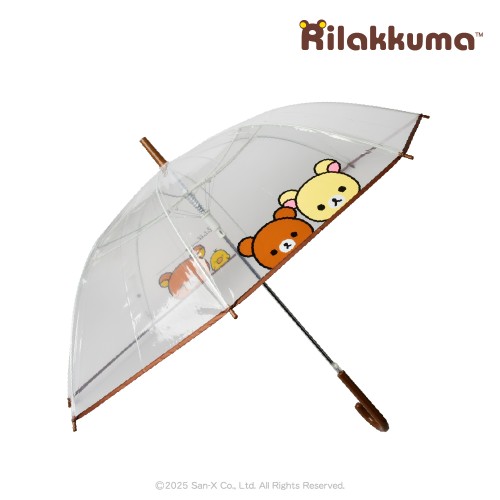 리락쿠마 투명 우산 58cm 캐릭터 코리락쿠마 키이로이토리 산엑스 장우산 굿즈