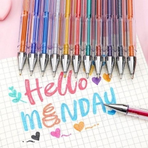 도모아 EAS 다채로운 색상 글리터펜 세트 12색 필기구 아트 용품