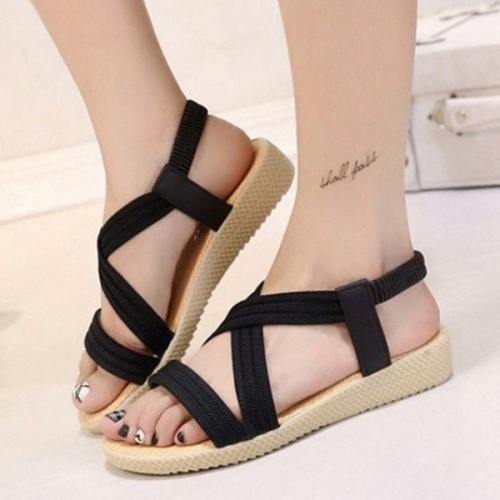 캐주얼 여성 스트랩 샌들 데일리 스트랩 샌들 여름 통굽