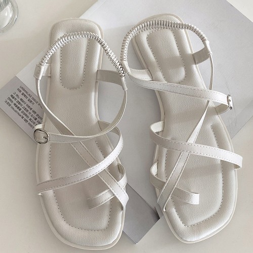 조리 발편한 버클 플랫 쿠션 샌들 여름 여성샌달