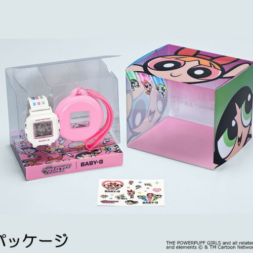 카시오 CASIO 베이비지 파워퍼프걸 콜라보 손목시계 BGD-10KPP-7JR